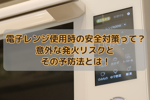 電子レンジ使用時の安全対策って？意外な発火リスクとその予防法とは！